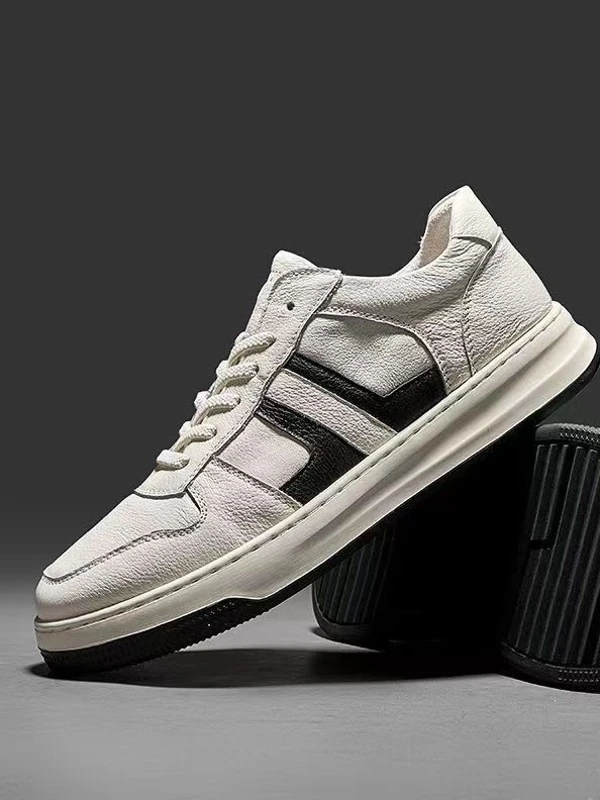 60升级版头层皮男士新品运动休闲时尚百搭透气舒适小白鞋板鞋透气