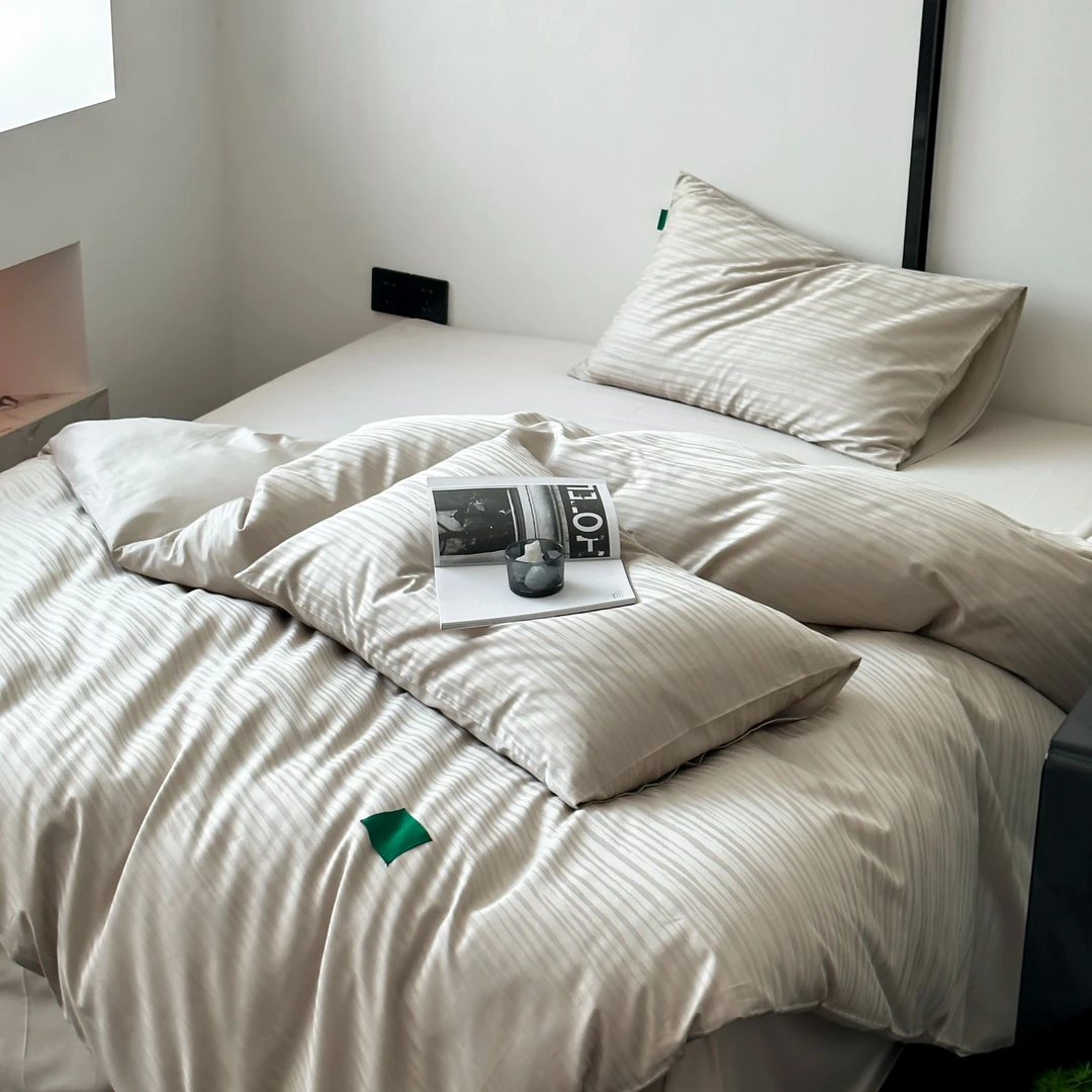 CHATEAUX /尼斯/简约设计/长绒棉/色织提花四件套/进口CR工艺印染