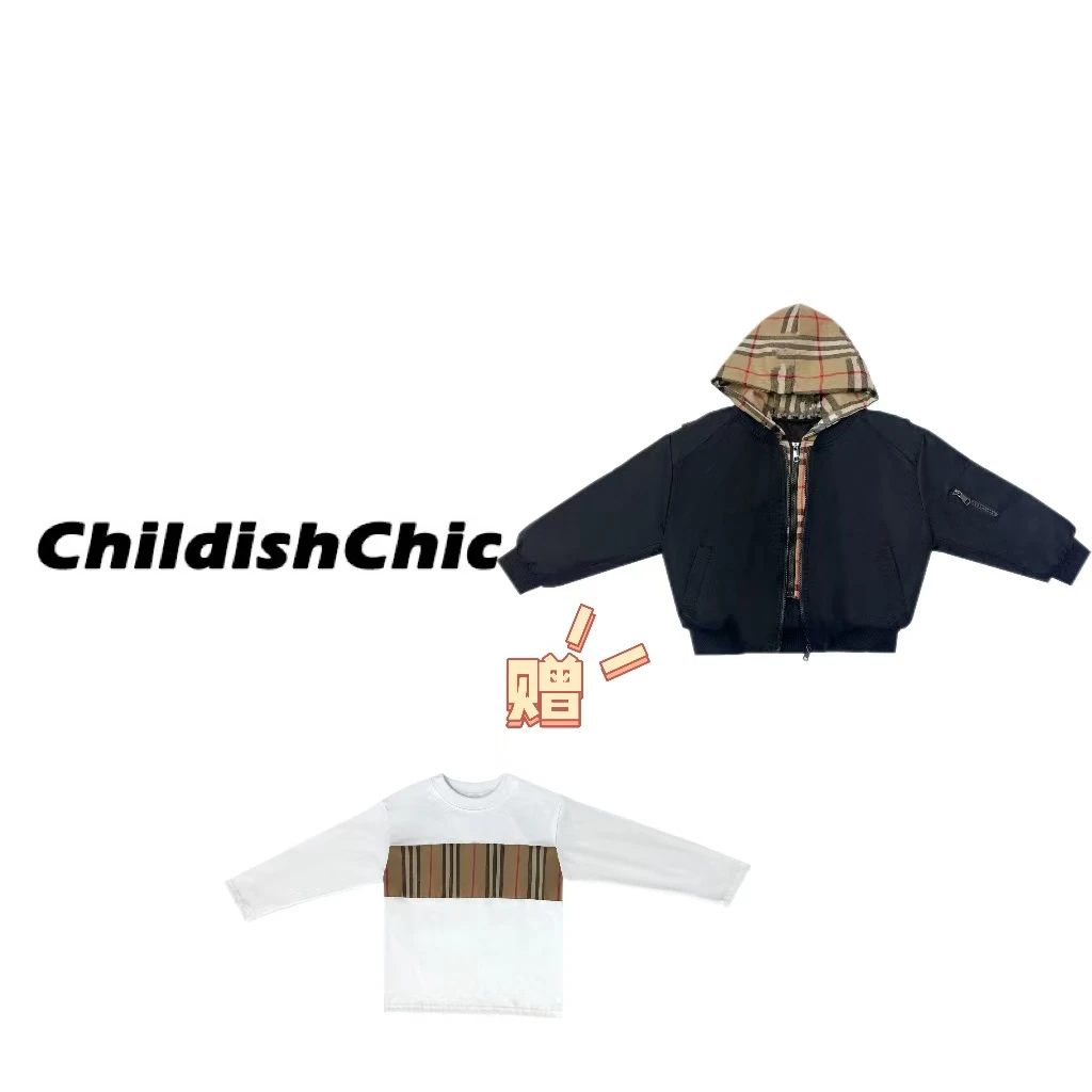 【ChildishChic高定童装】百搭高定假两件飞行服棉服