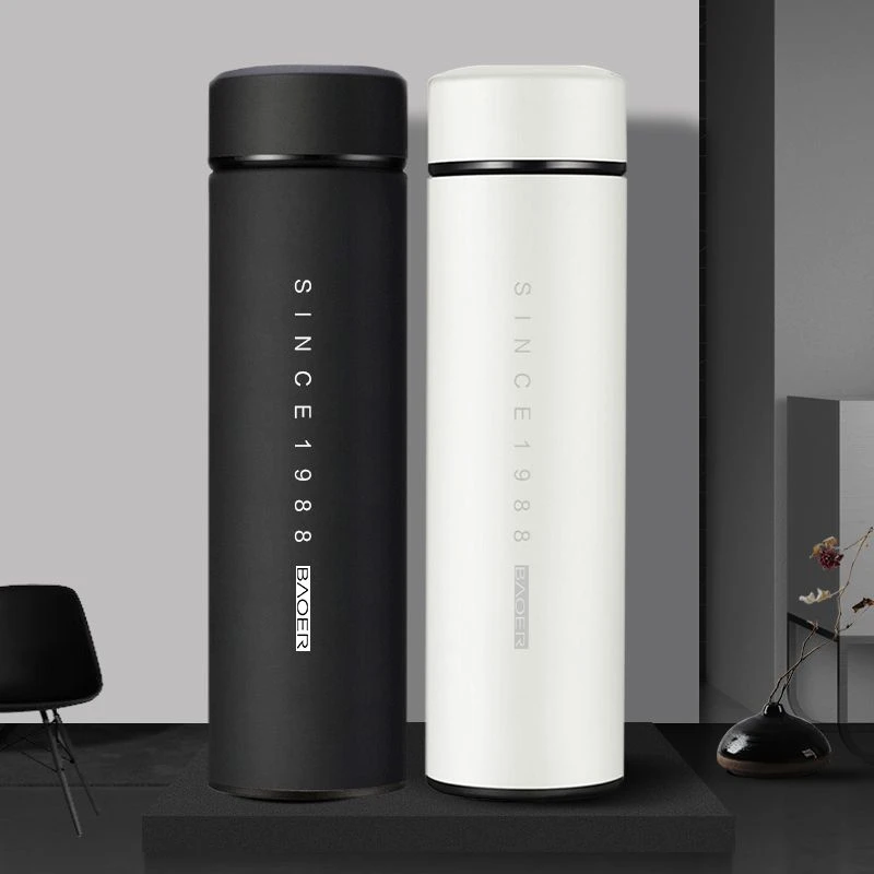 保温杯男女304不锈钢高档商务水杯便携车载过滤泡茶杯子500ml