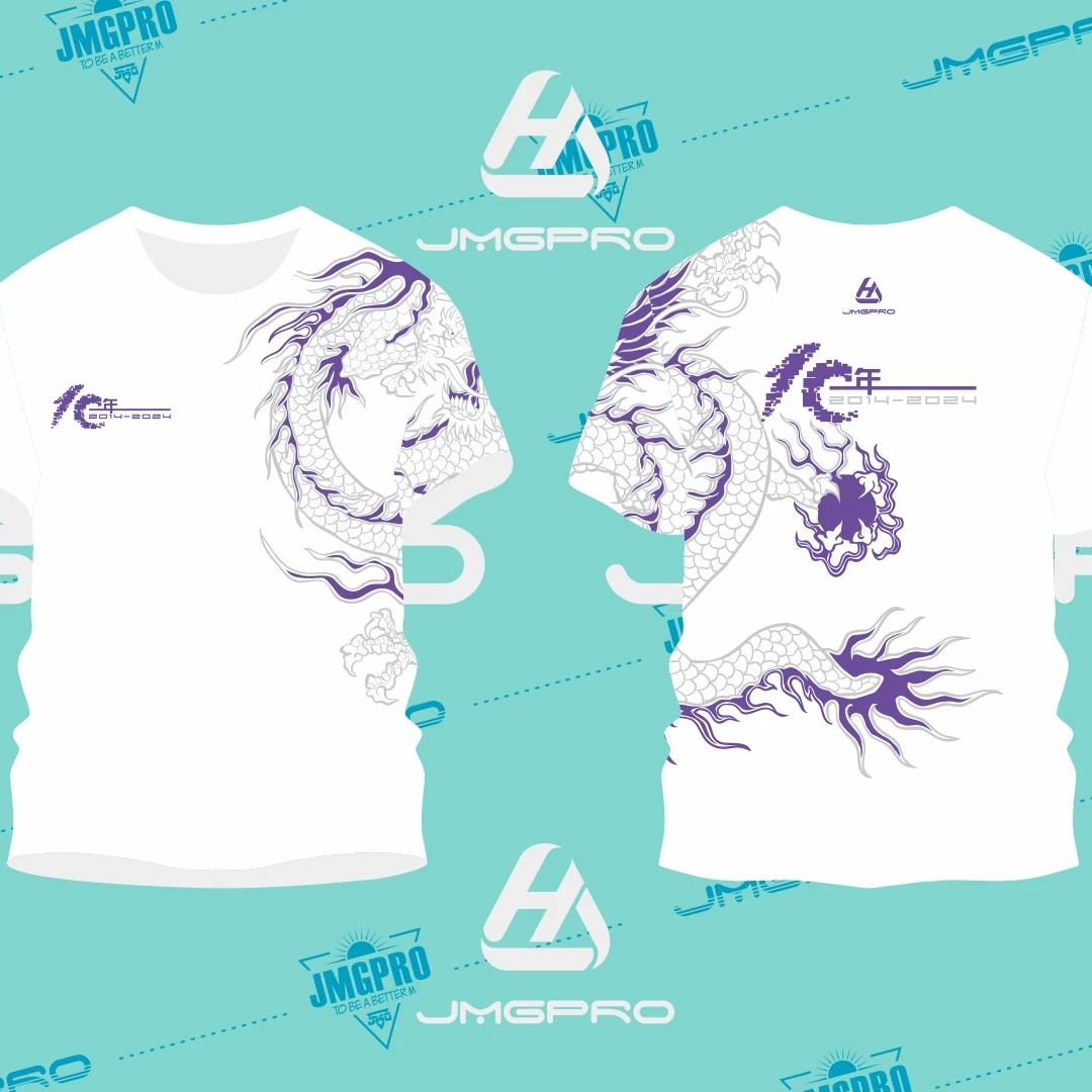 JMGPRO击破羽毛球服紫龙冲天A级面料羽毛球服专业吸汗防滑鸡毛哥