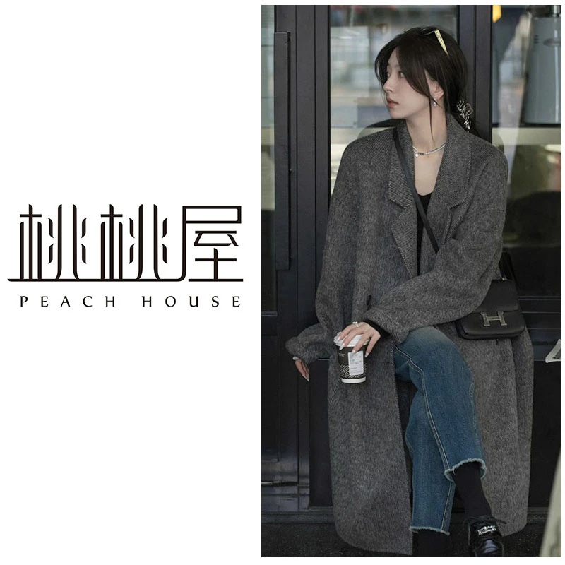 TTAOWU小个子改版毛呢外套女2024秋冬季新款茧型宽松大衣小码