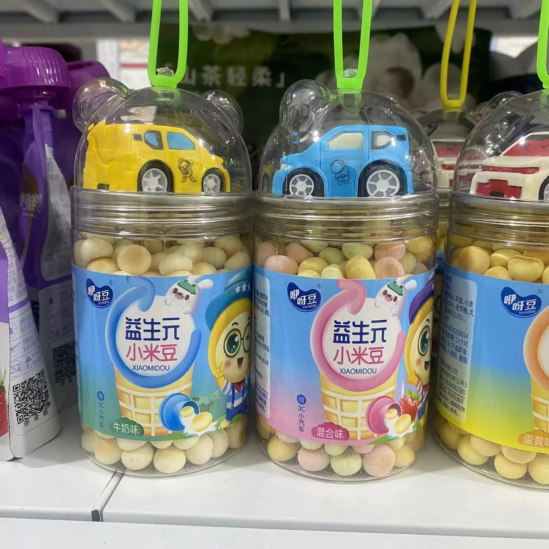 咿呀豆益生元小米豆小馒头带玩具儿童零食宝宝零食入口即化