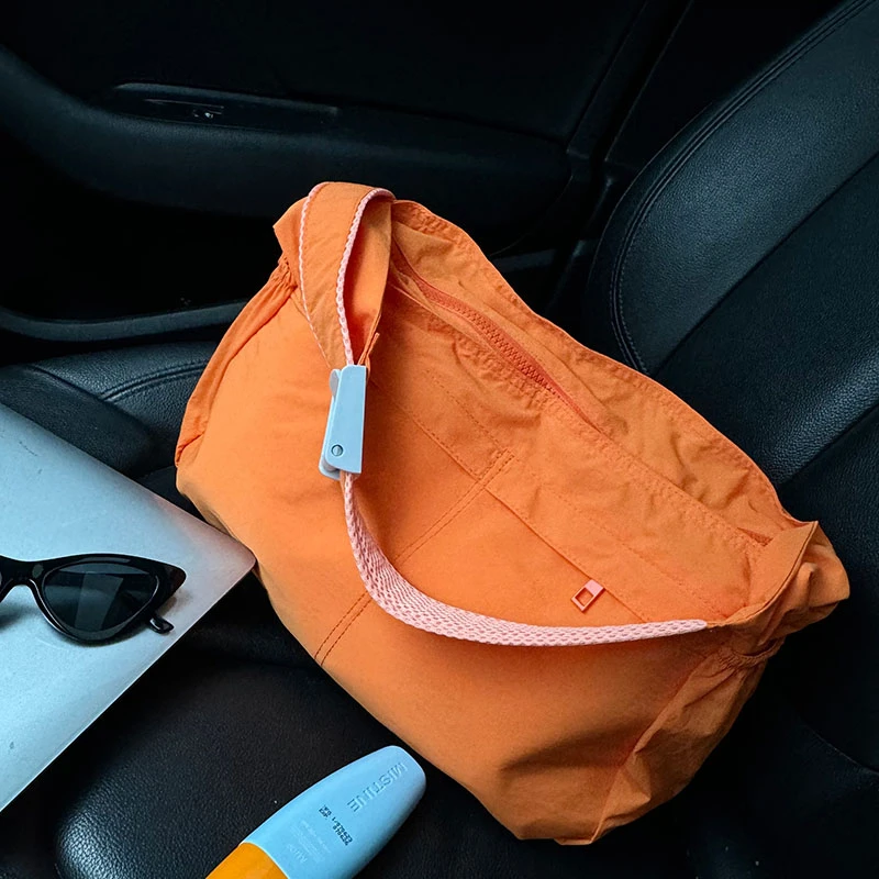 2024百搭马卡龙防水运动轻便包包多口袋大容量休闲单肩斜跨包079