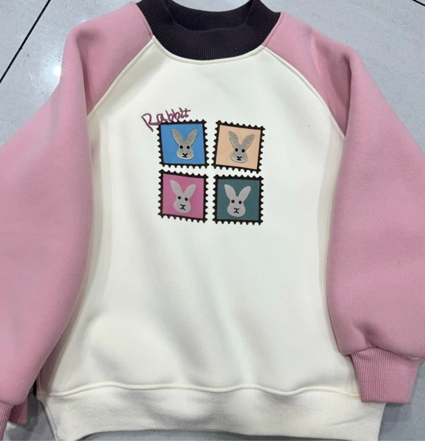 2024新款加绒卫衣春款儿童时尚