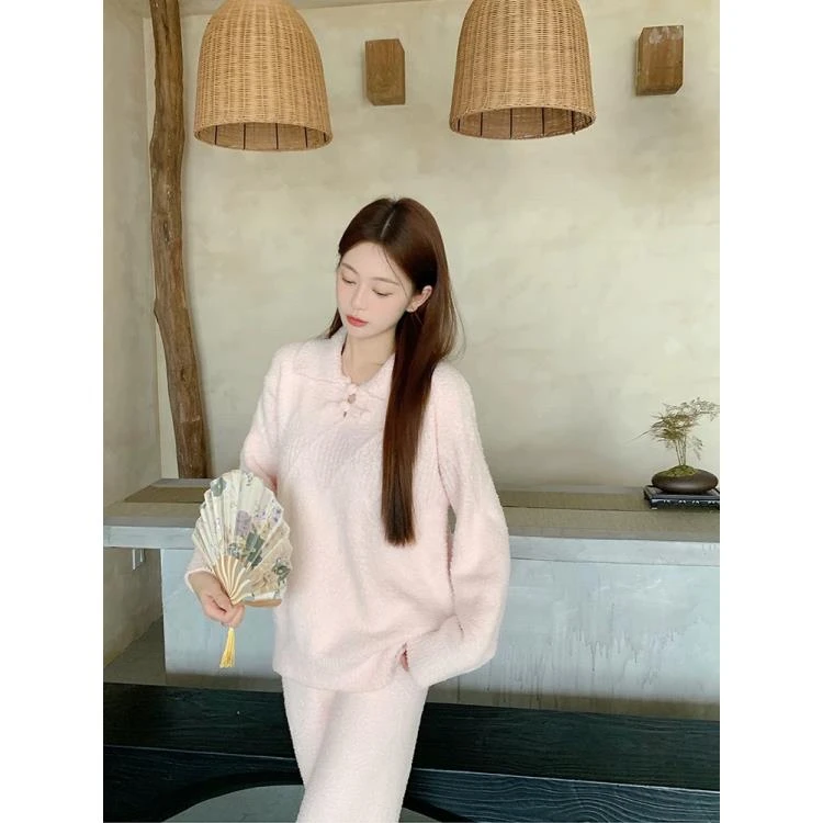 【桃夭】软绵绵可外穿半边绒可爱宽松保暖可爱睡衣女