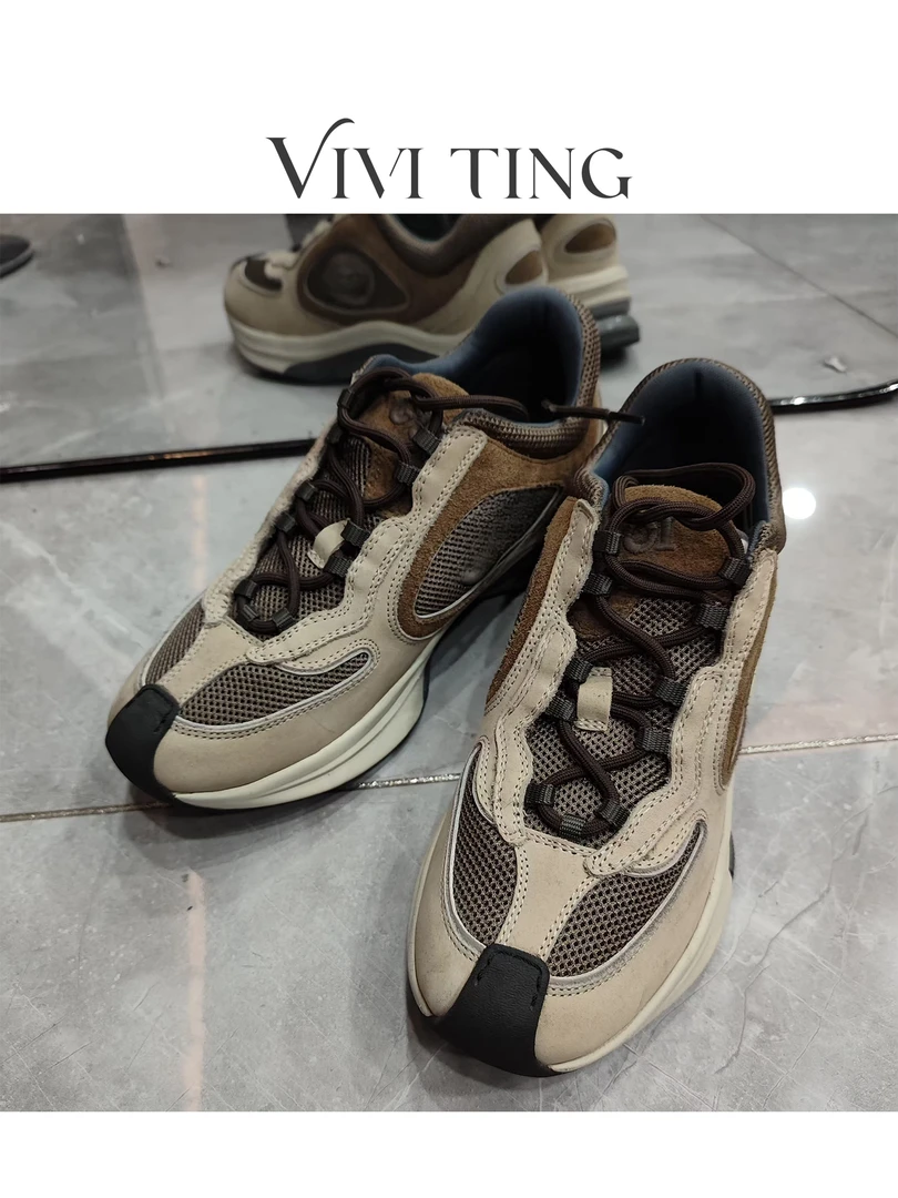 【VIVI·TING】婷姐推荐时尚百搭新款复古厚底拼色系系带休闲鞋