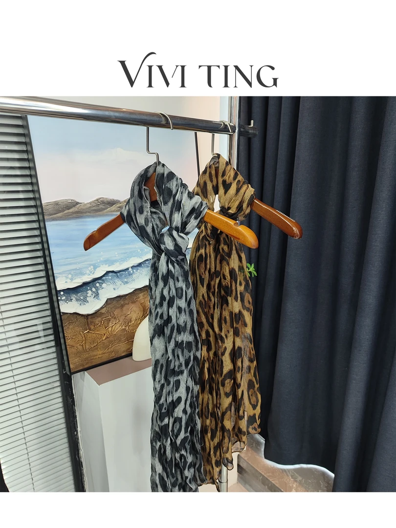 【VIVI·TING】婷姐推荐氛围感复古豹纹围巾长款轻薄舒适高级感围脖