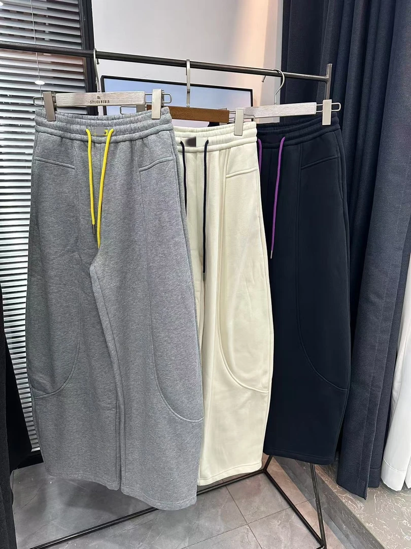 【VIVI·TING】婷姐推荐秋冬百搭设计撞色抽绳字母松紧腰休闲裤F357