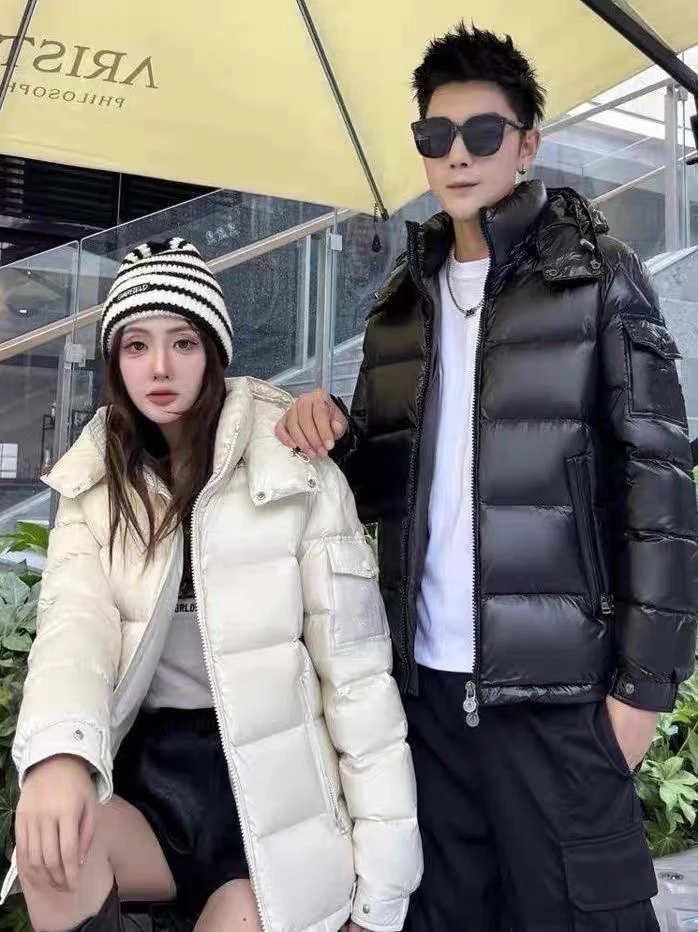 冬季短款鹅绒加厚2024新款潮流潮牌情侣外套加厚防风