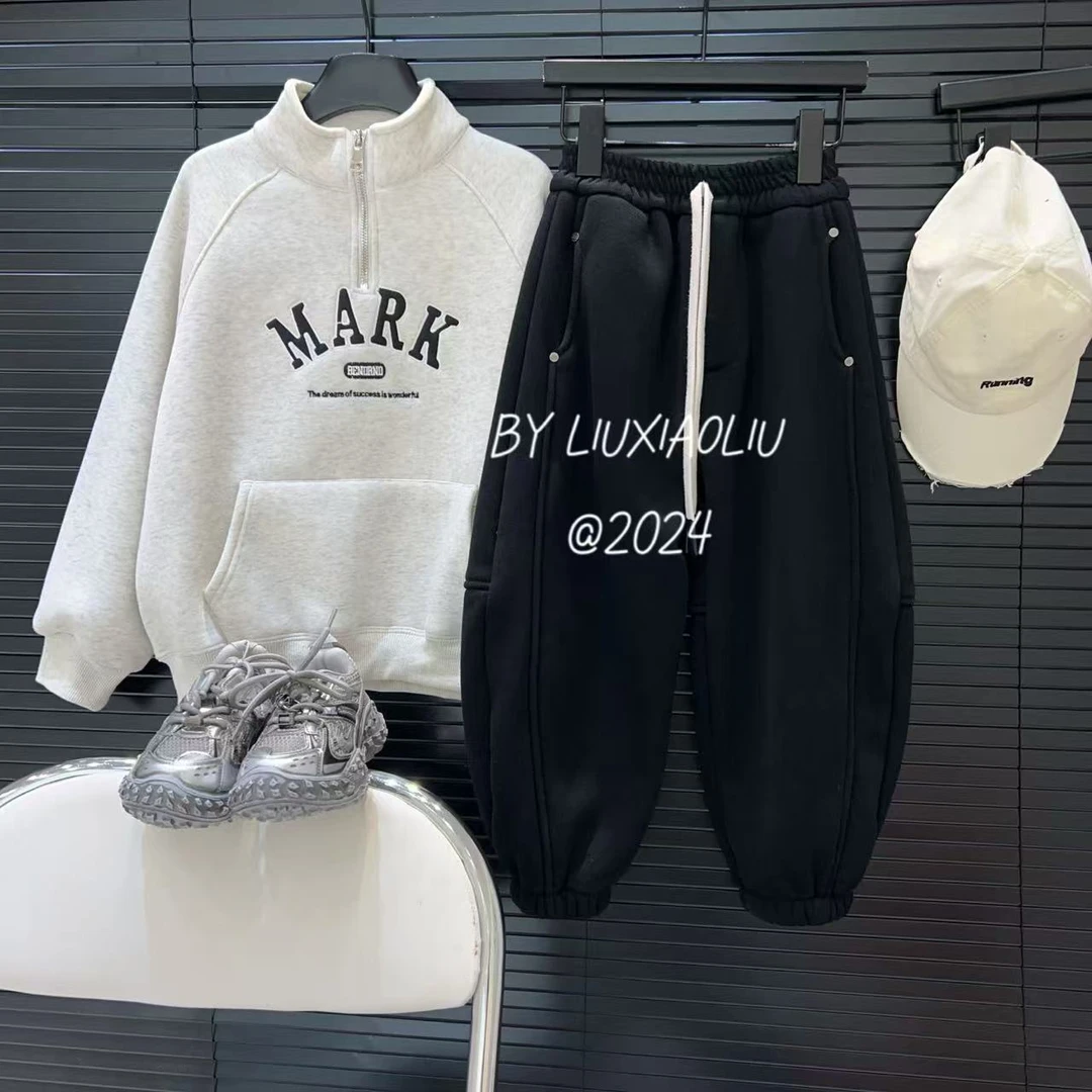 杭州六小六正版 BY LIUXIAOLIU冬季儿童加厚绒卫裤15269