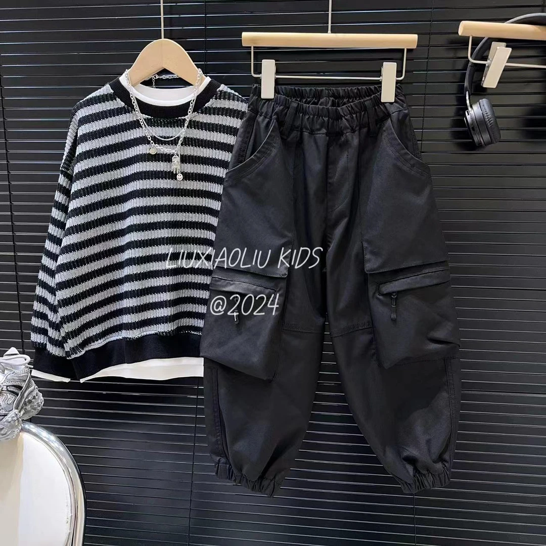 杭州六小六正版 BY LIUXIAOLIU韩版高货秋季儿童工装裤2092