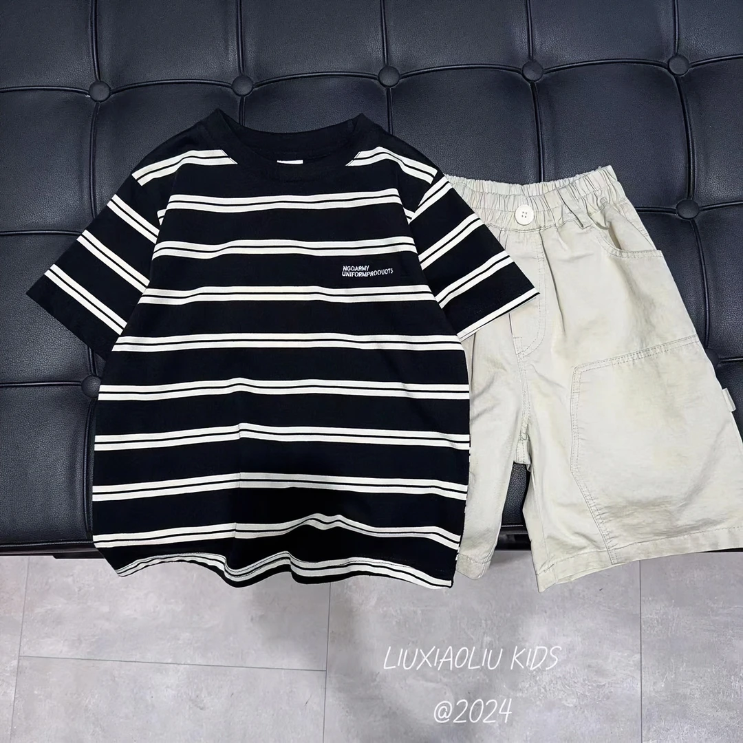 BY LIUXIAOLIU【年少欢喜】韩版高货夏季儿童polo短袖5927