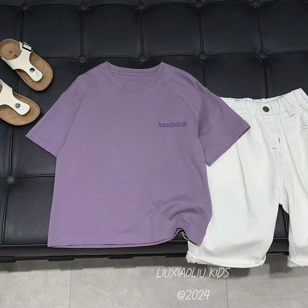 BY LIUXIAOLIU【葡萄汁】韩版高货定制版夏季儿童短袖7298