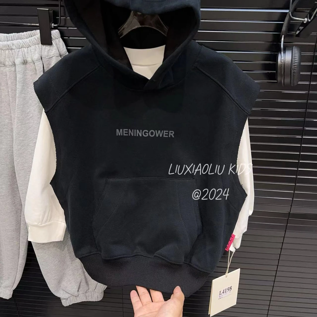 杭州六小六正版 BY LIUXIAOLIU韩版秋季儿童卫衣T恤两件套4198