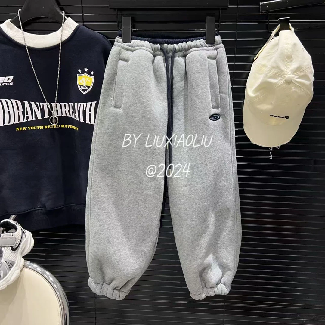 杭州六小六正版 BY LIUXIAOLIU韩版高货冬季儿童加绒卫裤12769