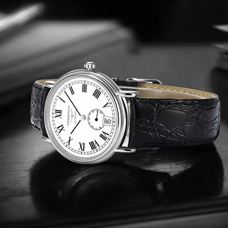 99新 Longines/浪琴 瑰丽系列自动机械男表L4.805.4.11.2