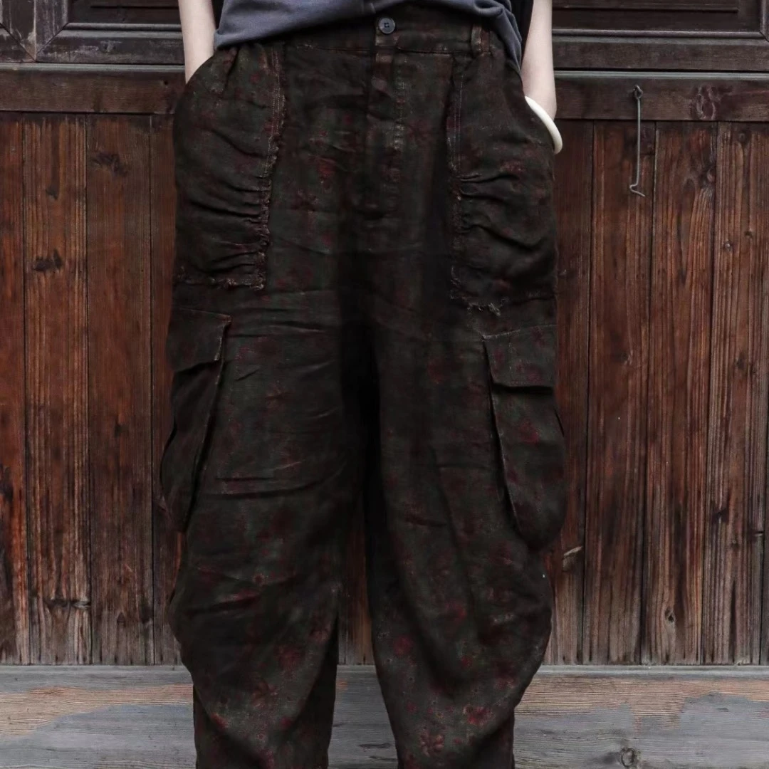 工装裤|麻依者原创|亚麻裤子|1027