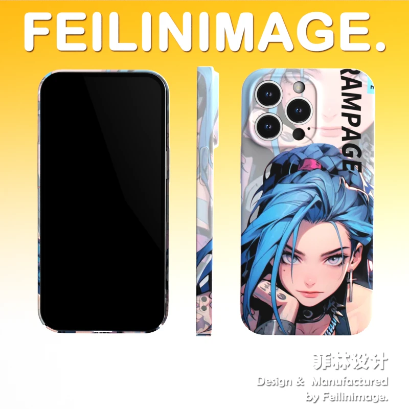 辣妹金克斯j适用于苹果14华为iphone13pro菲林手机壳oppo