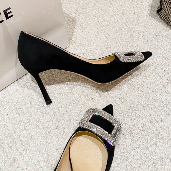 MiDITU/米蒂图 谦谦君子 羊皮单鞋2023年秋季新款高跟鞋细跟通勤