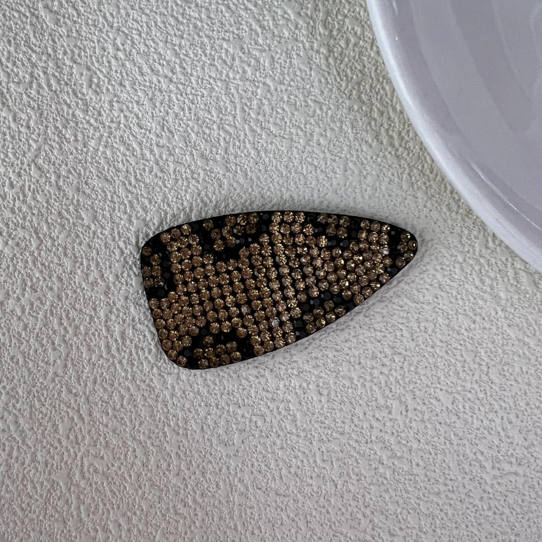 韩国施家水晶掰掰夹豹纹刘海夹高档密钻侧边夹网红爆款bb碎发夹女