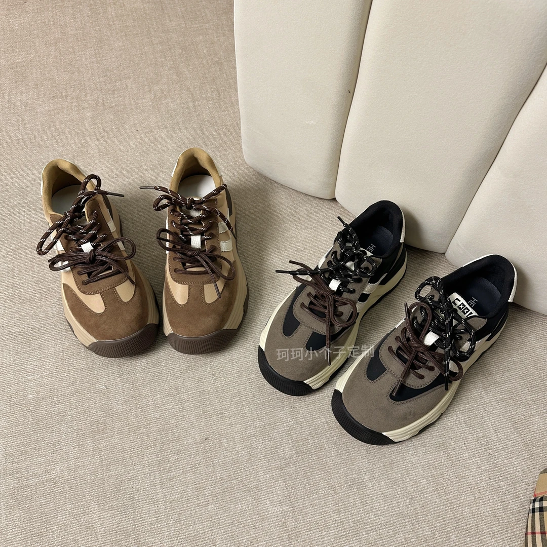 珂珂【阿甘】6cm跟 小个子定制时尚设计厚底阿甘鞋秋季潮流休闲鞋