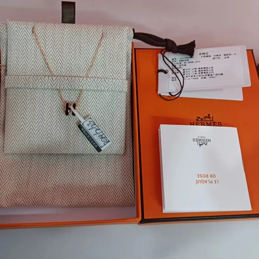 95新  95新  95新 Hermes/爱马仕 安洁利田哥项链/SK0120665