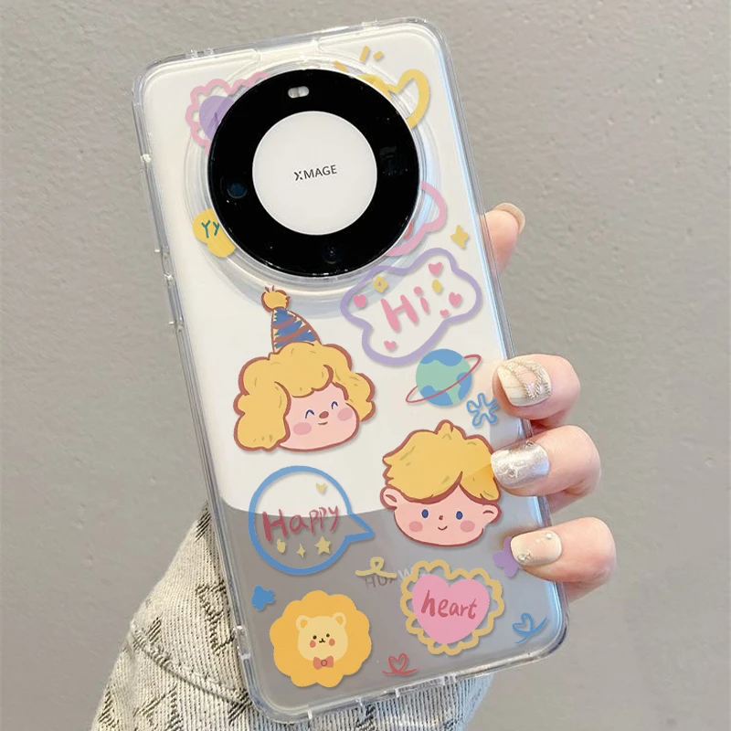 可爱少女适用华为Mate60Pro+手机壳mate60软mate60pro新款tpu简约