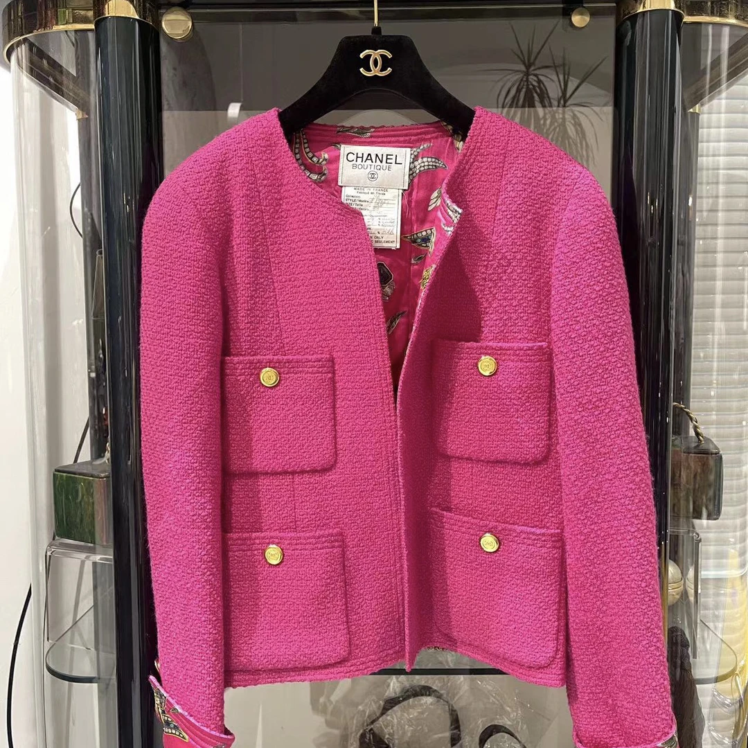 95新 Chanel/香奈儿 中古Chanel真丝钟表内衬外套经典外套38码