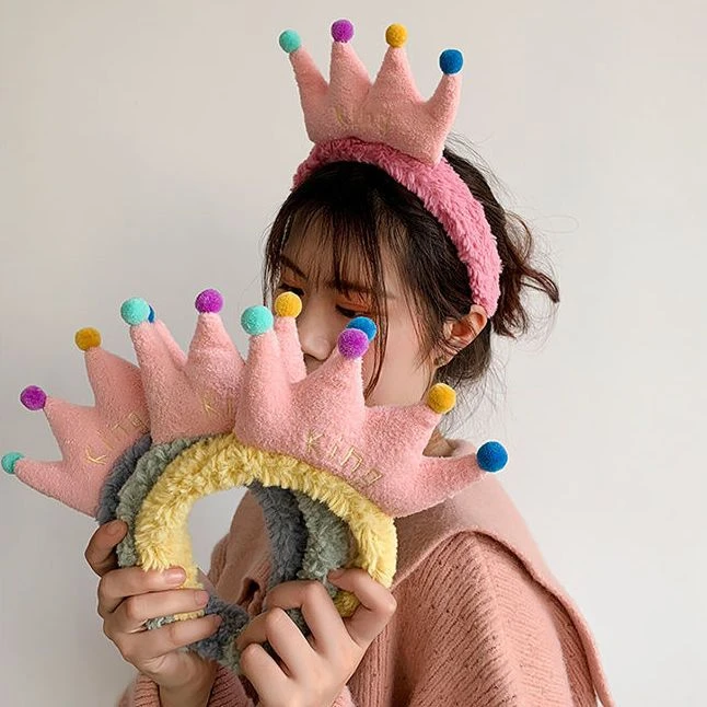 公主皇冠发箍少女洗脸压发防滑卡子搞怪可爱头箍网红韩国甜美发卡