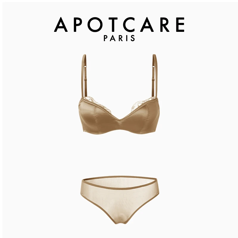 法国 APOTCARE 性感内衣女胸罩套装薄款抹胸半杯无痕bra文胸套装