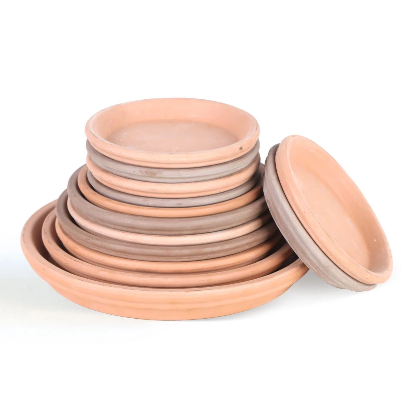 【直播】意大利进口托盘 防漏水圆型陶土花盆托圆形透气防冻