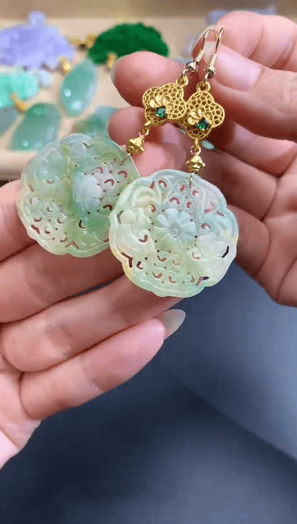 【闪购商品】翡翠耳饰合金288|580+0