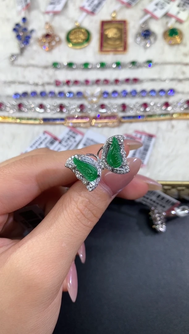 【闪购商品】翡翠吊坠(不含链)银S925镶嵌戒指|780+0