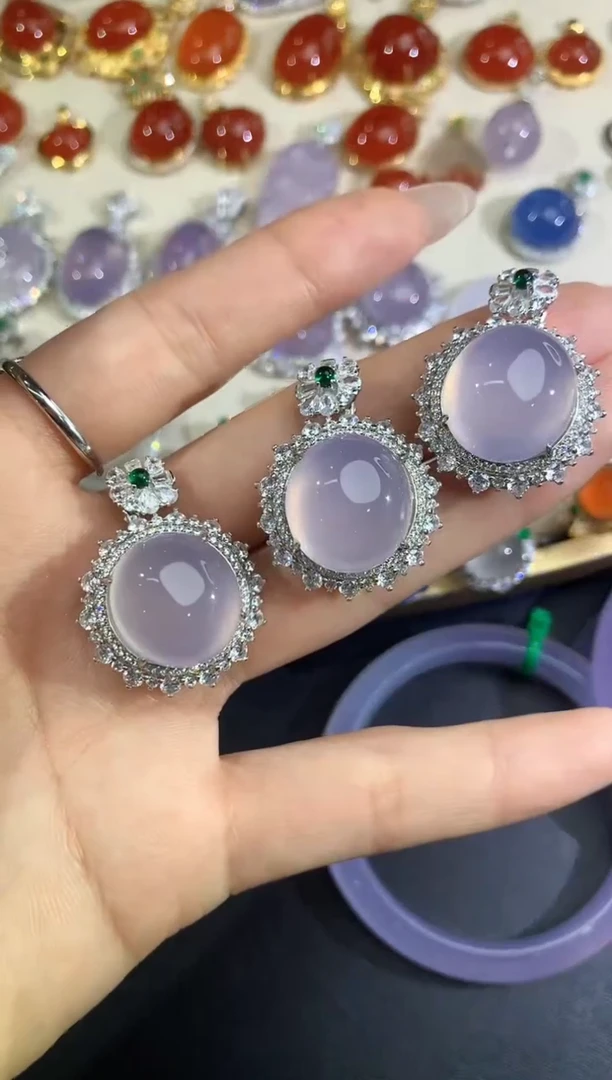 【闪购商品】玛瑙/玉髓吊坠银S925镶嵌吊坠|780+0多样性发其一