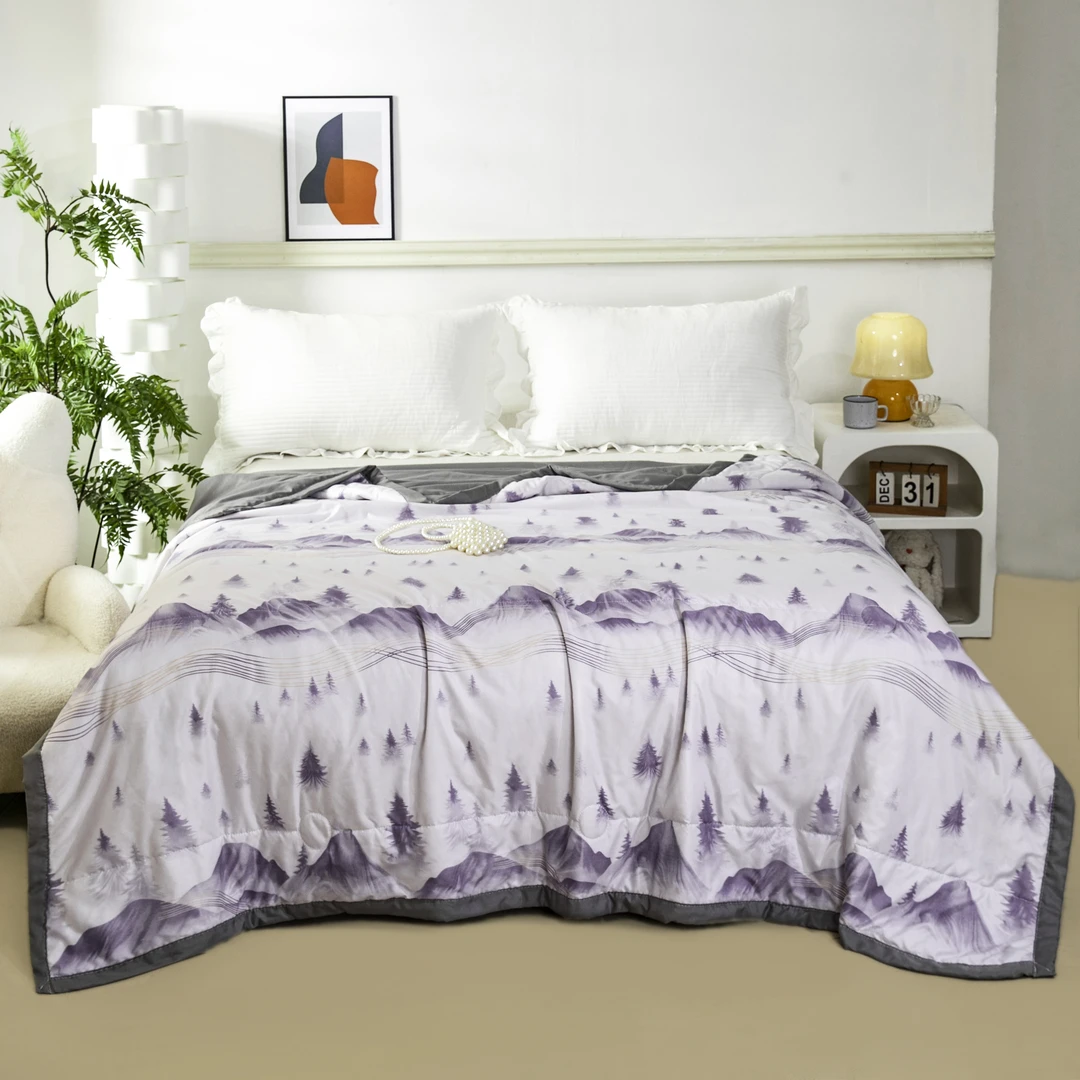 新款印花夏凉被150x200cm单人夏被可机洗被子单件空调被SS