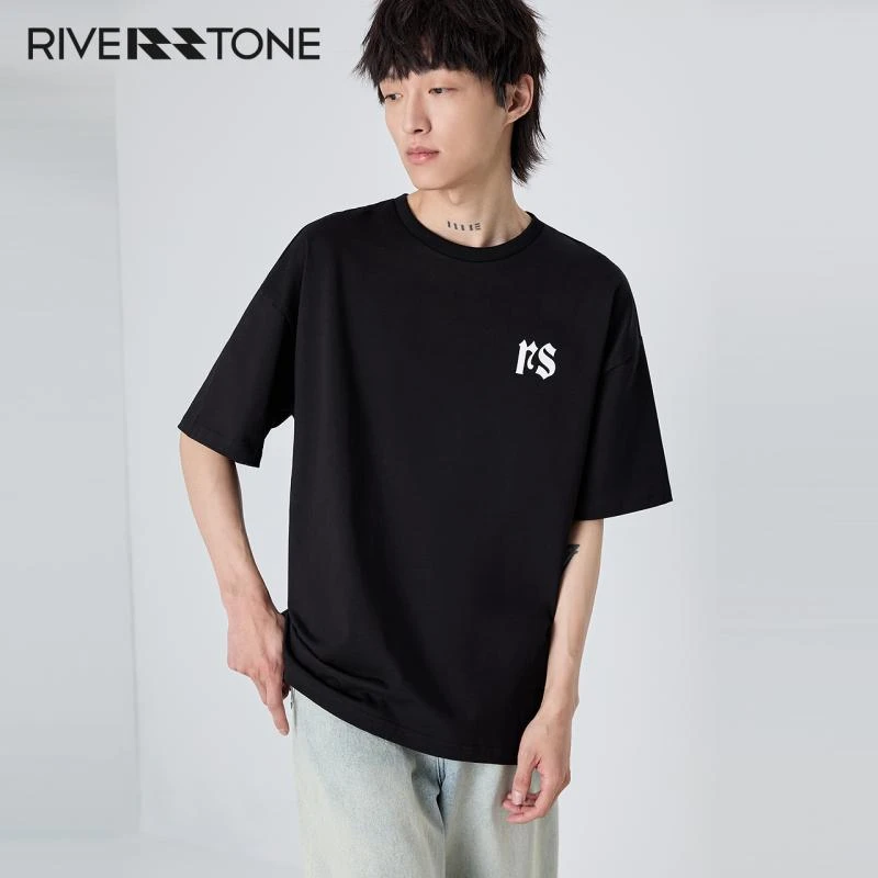 【小水专属】RS流石 时尚宽松短袖T恤新款纯棉上衣潮 TT03213562