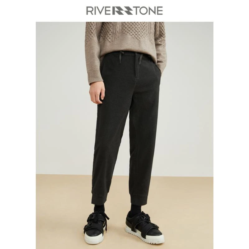 Riverstone流石男装冬装束脚裤子卫裤休闲裤季男士裤厚款长裤户外