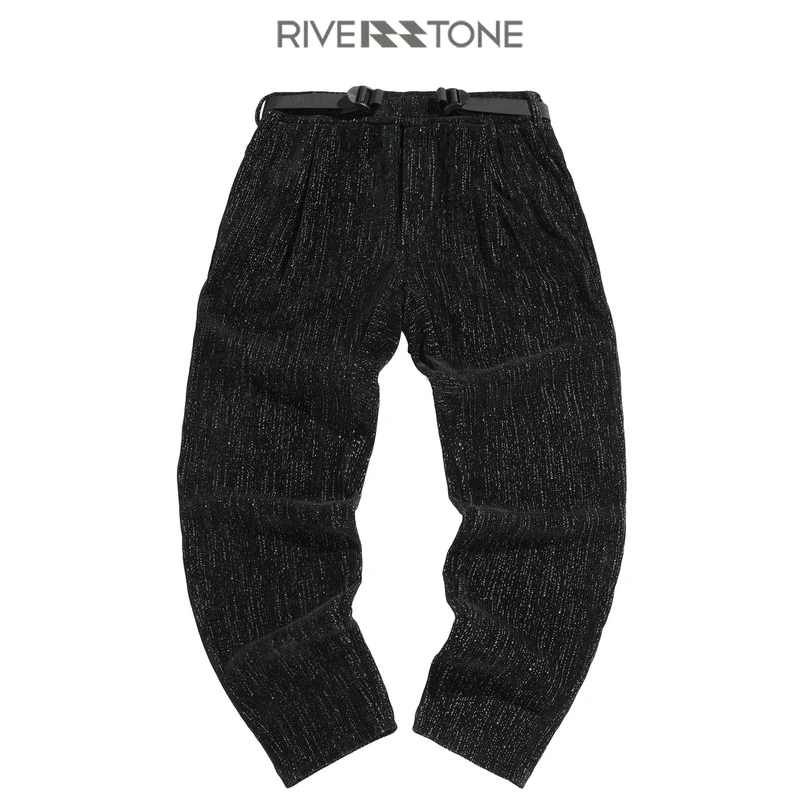 Riverstone流石男装设计秋冬季时尚休闲裤直筒百搭男士KK01413592