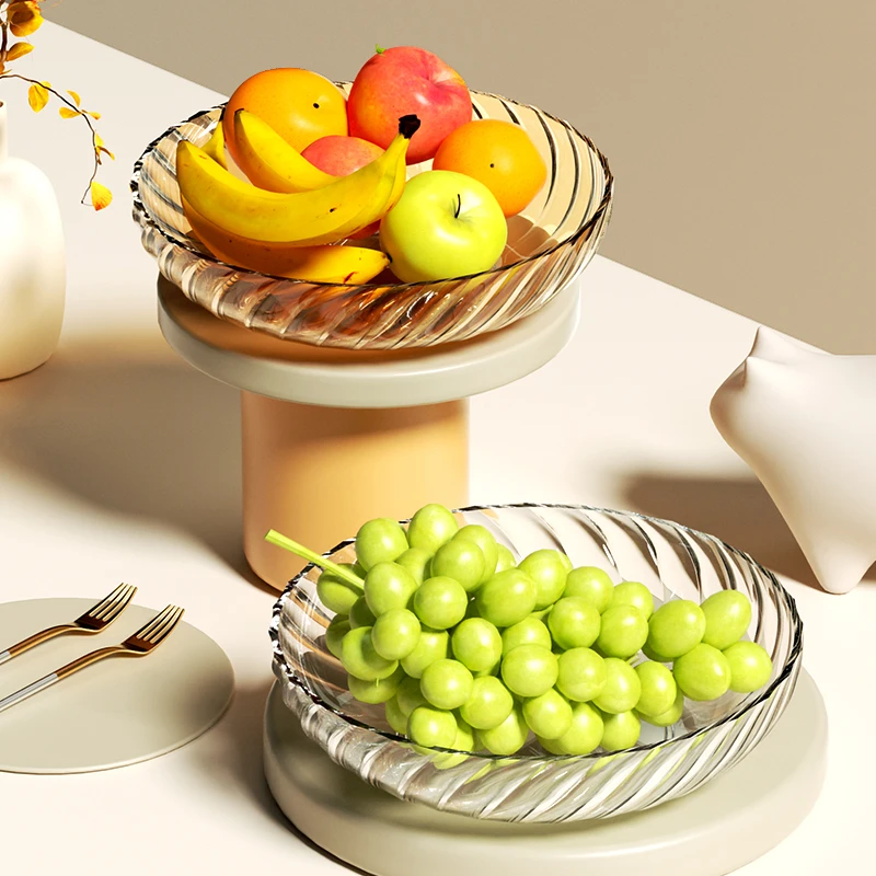 水果盘客厅家用茶几零食摆放盘2024新款果盆轻奢高级水果盘水果篮