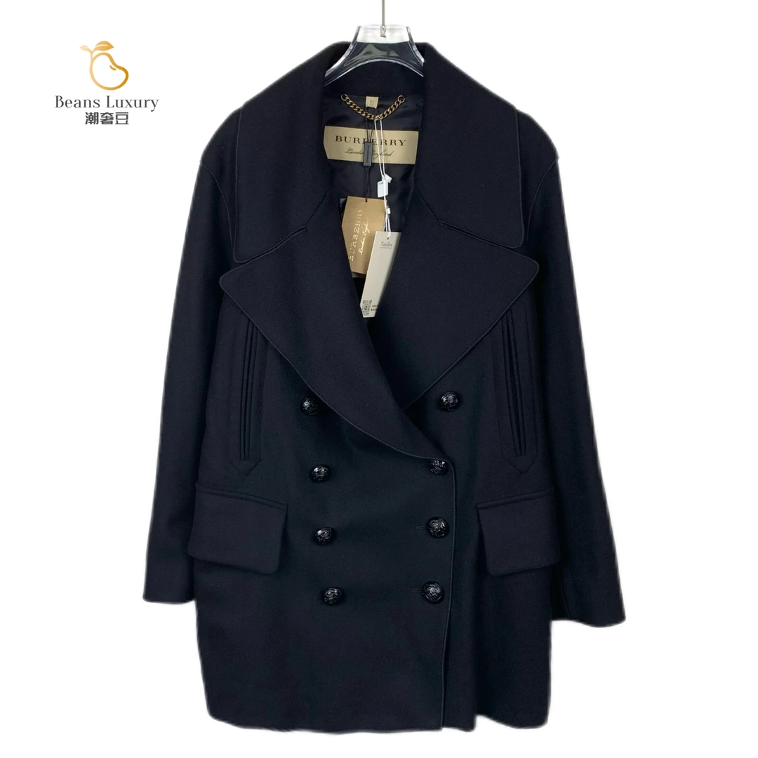 全新未使用 BURBERRY/博柏利 潮奢豆 严选/翻领双排扣大衣/H10463