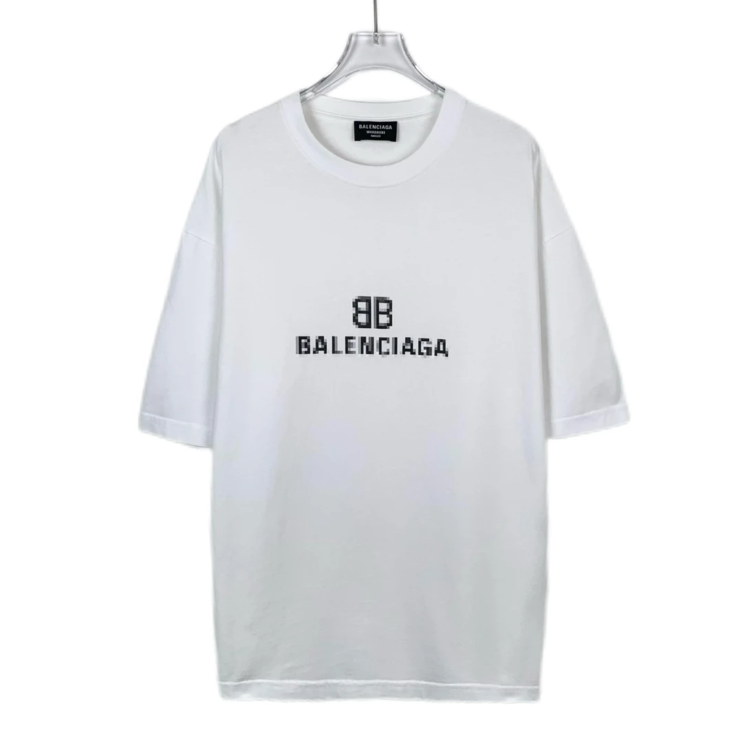 Balenciaga/巴黎世家99新 潮奢豆严选 马赛克logo印花短袖 013193