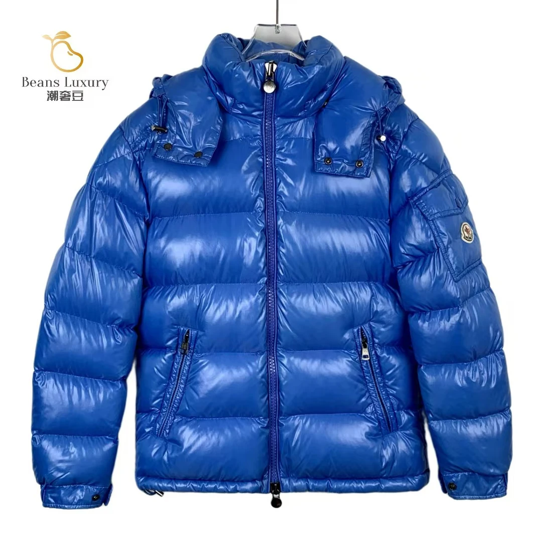 MONCLER99新/潮奢豆 严选/徽标贴饰连帽绗缝羽绒服外套/017351