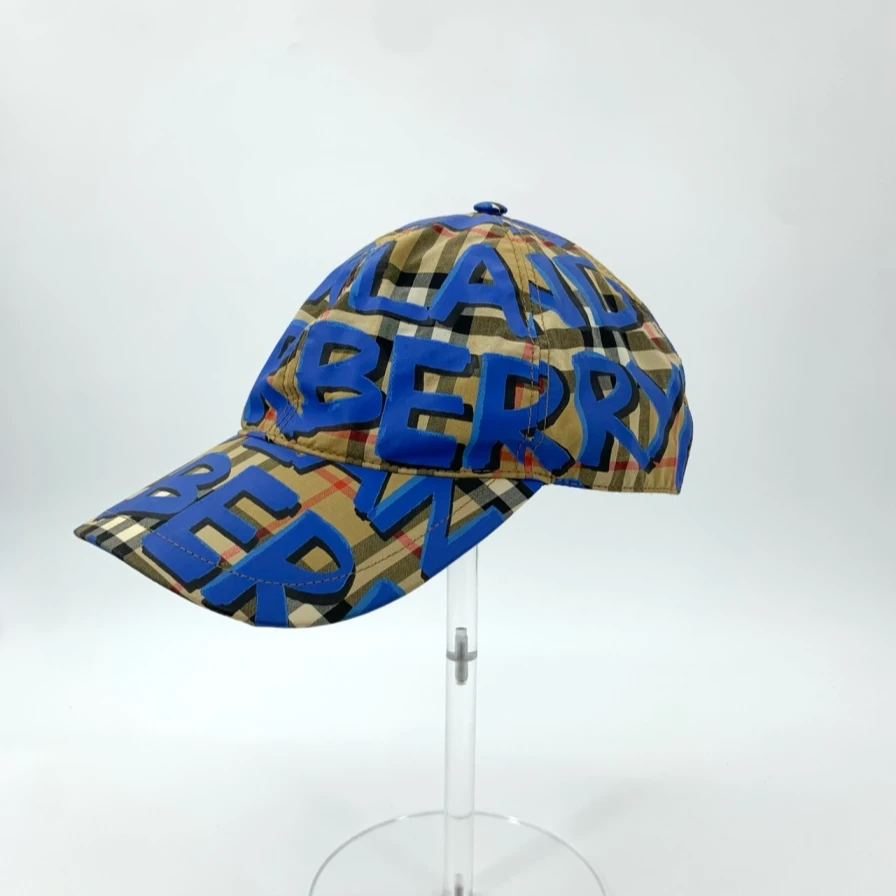 BURBERRY/博柏利99新/潮奢豆 严选/涂鸦格纹棉质棒球帽/012168