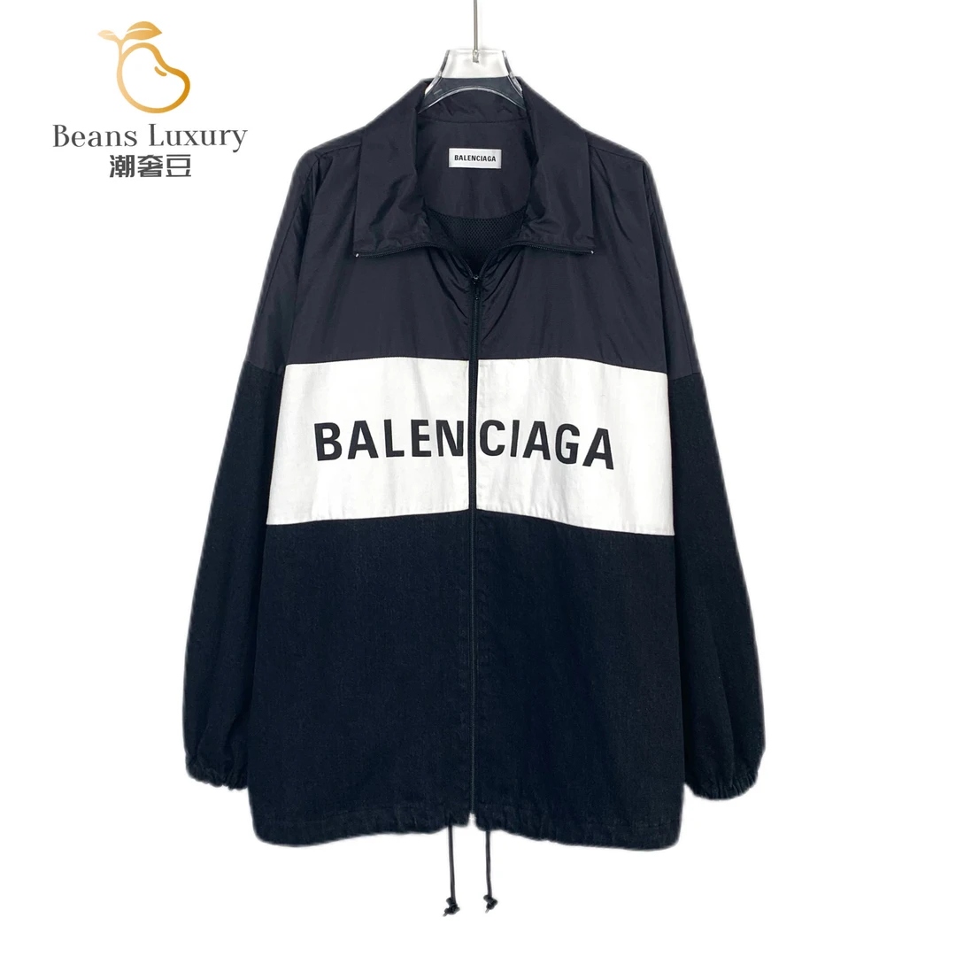 Balenciaga/巴黎世家95新/潮奢豆 严选/字母印花牛仔外套/020057