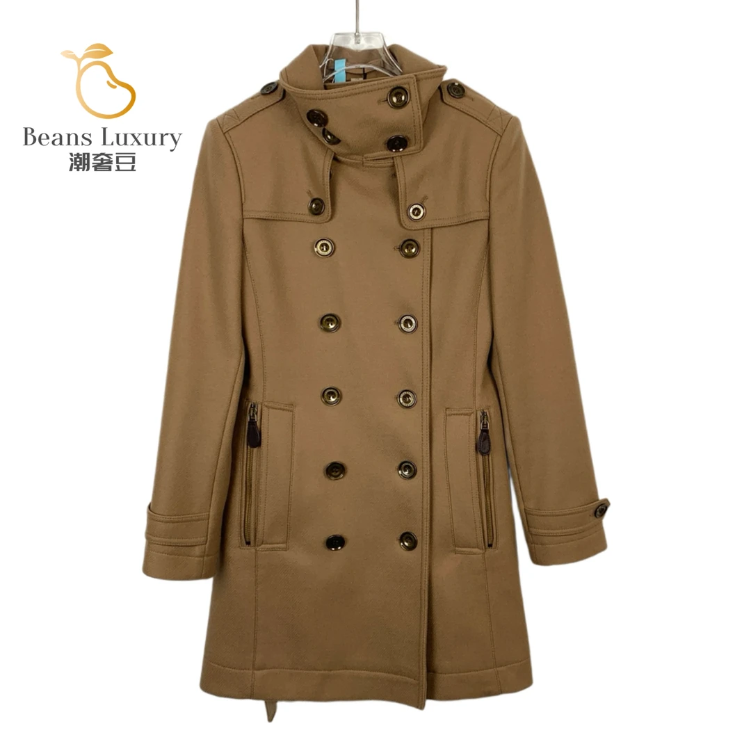 BURBERRY/博柏利99新/潮奢豆 严选/翻领双排扣大衣外套/J9883