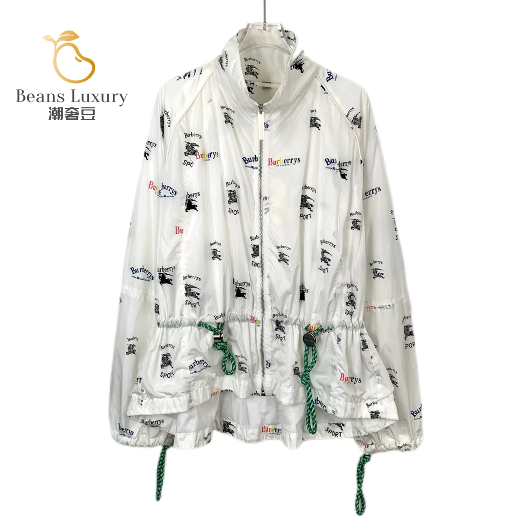 BURBERRY/博柏利 99新/潮奢豆 严选/战马满印抽绳棉质夹克/H9442
