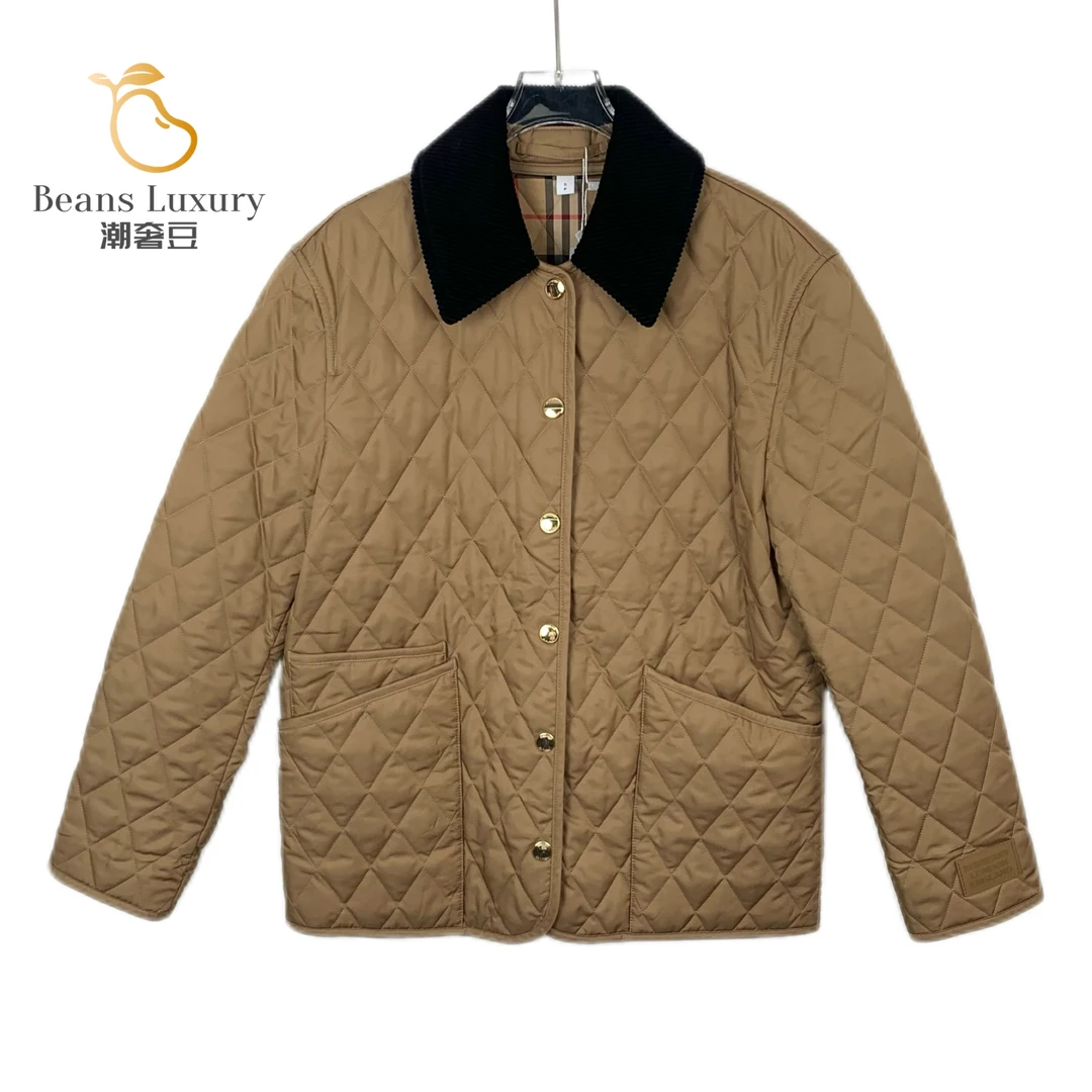 BURBERRY/博柏利99新/潮奢豆 严选/翻领单排扣绗缝棉服/H9426