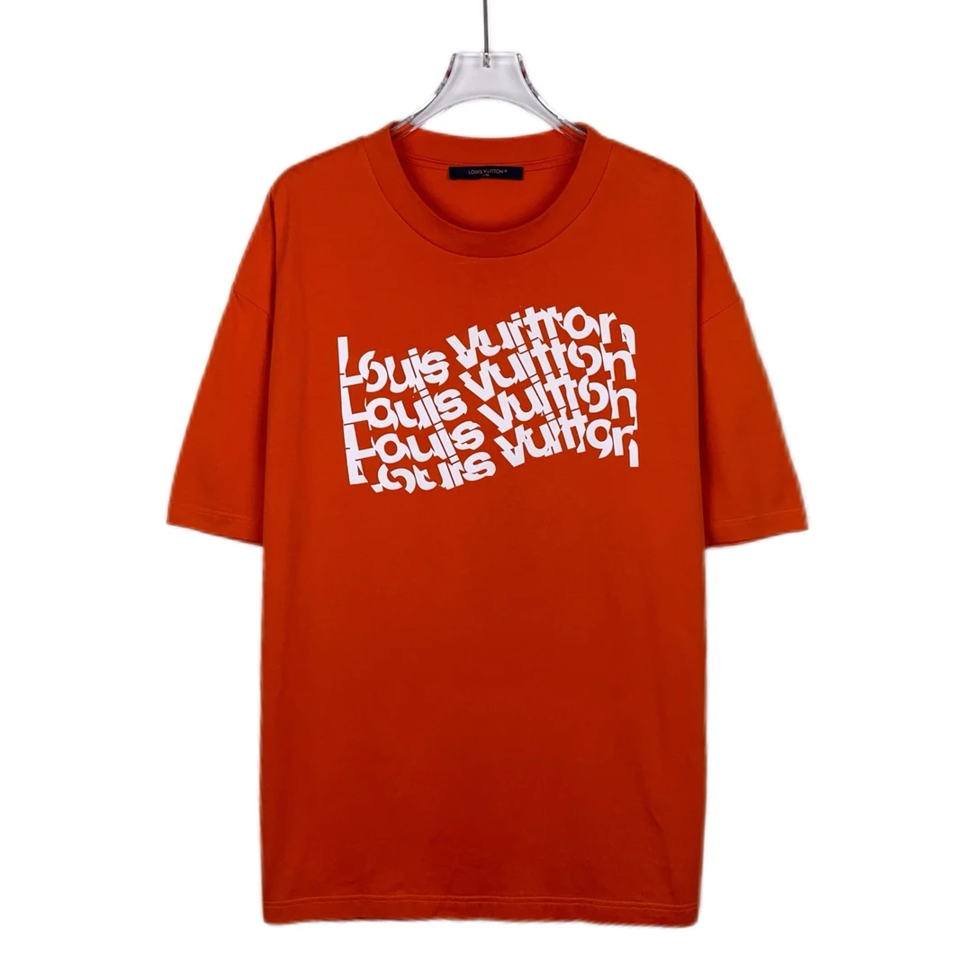 95新 LouisVuitton/路易威登 弹幕logo印花短袖/015771