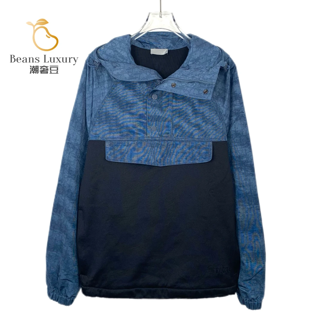 95新 DIOR/迪奥 老花拼接连帽卫衣/H10043